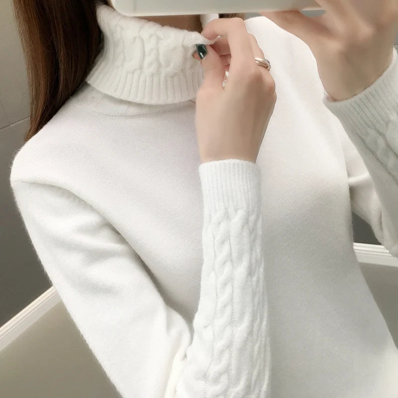Ivory Cozy Knit Turtleneck