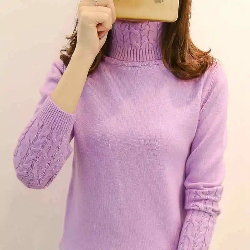 Ivory Cozy Knit Turtleneck