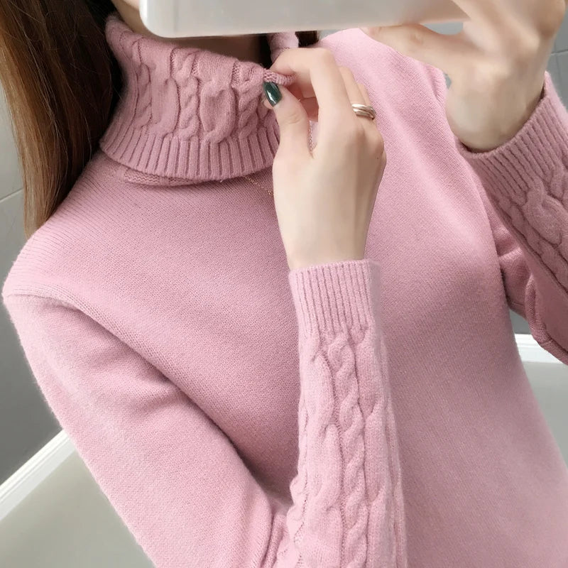 Ivory Cozy Knit Turtleneck