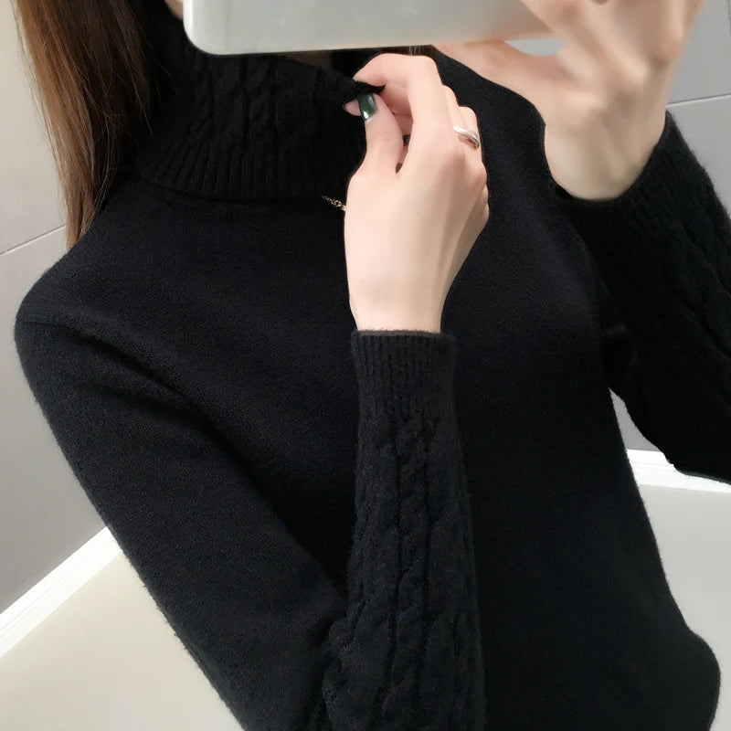 Ivory Cozy Knit Turtleneck