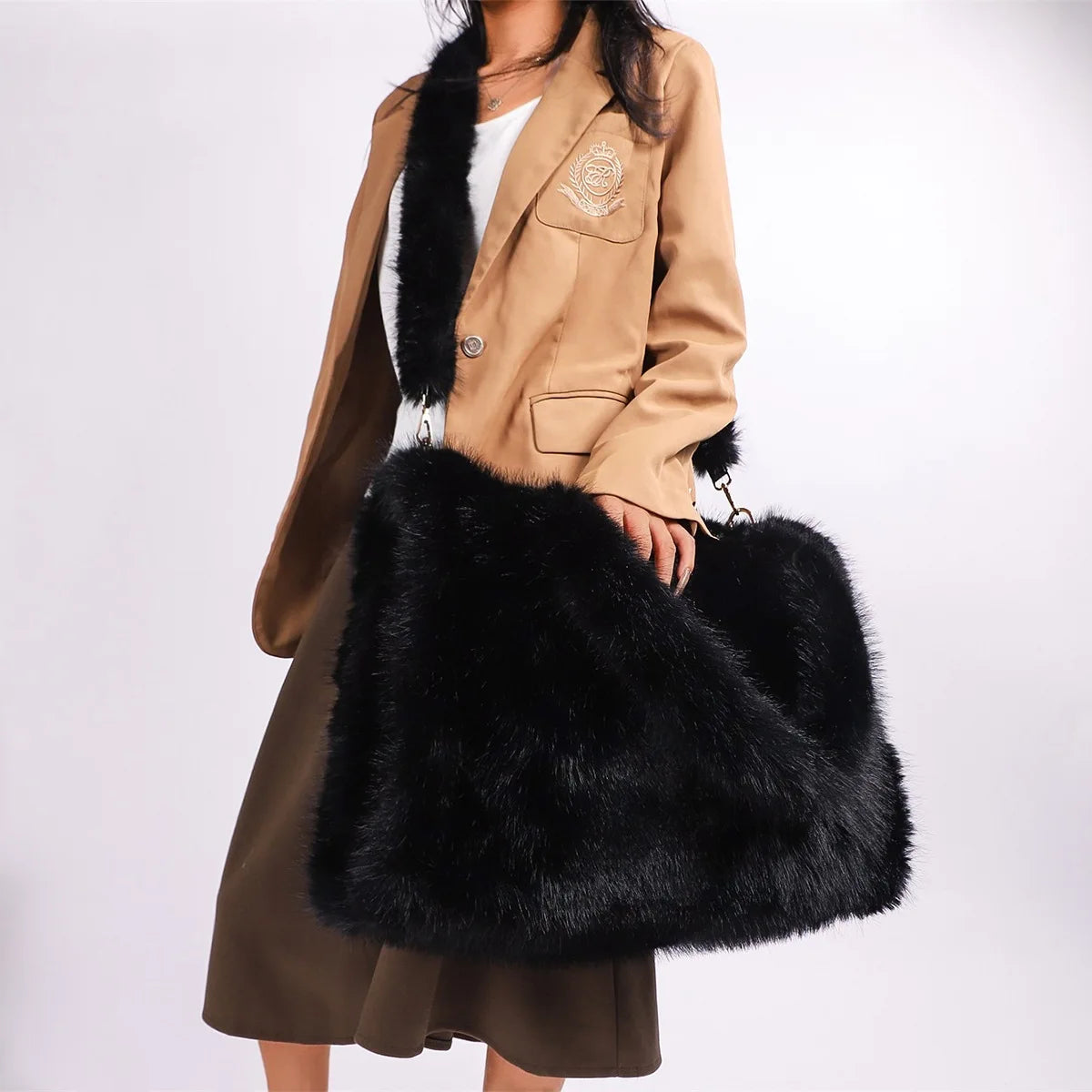 Mocha Snuggle Shoulder Bag