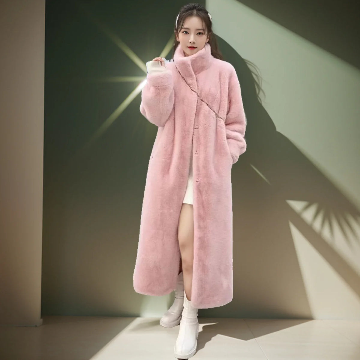Rosé Plush Coat