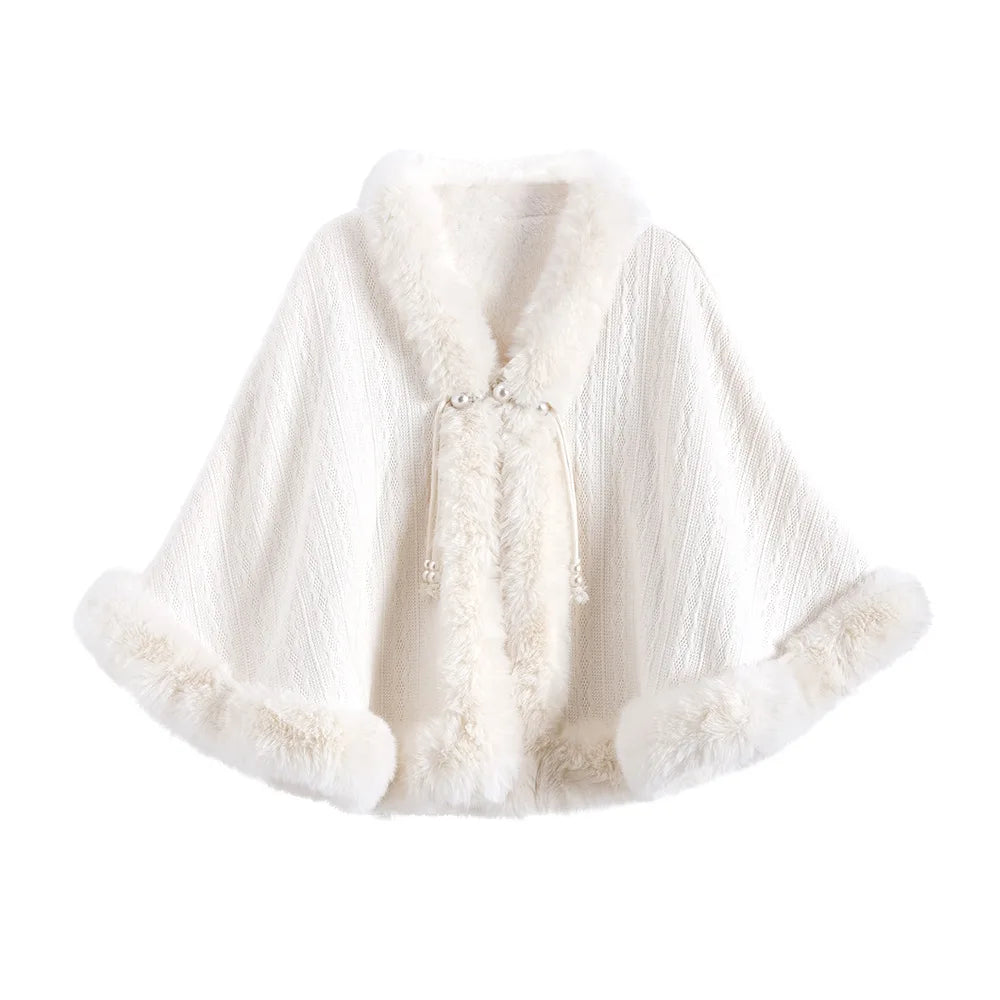 Celeste Sequin Fur Cape