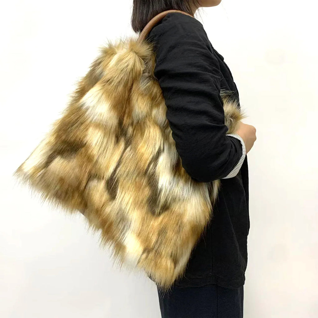 Maple Luxe Fur Tote