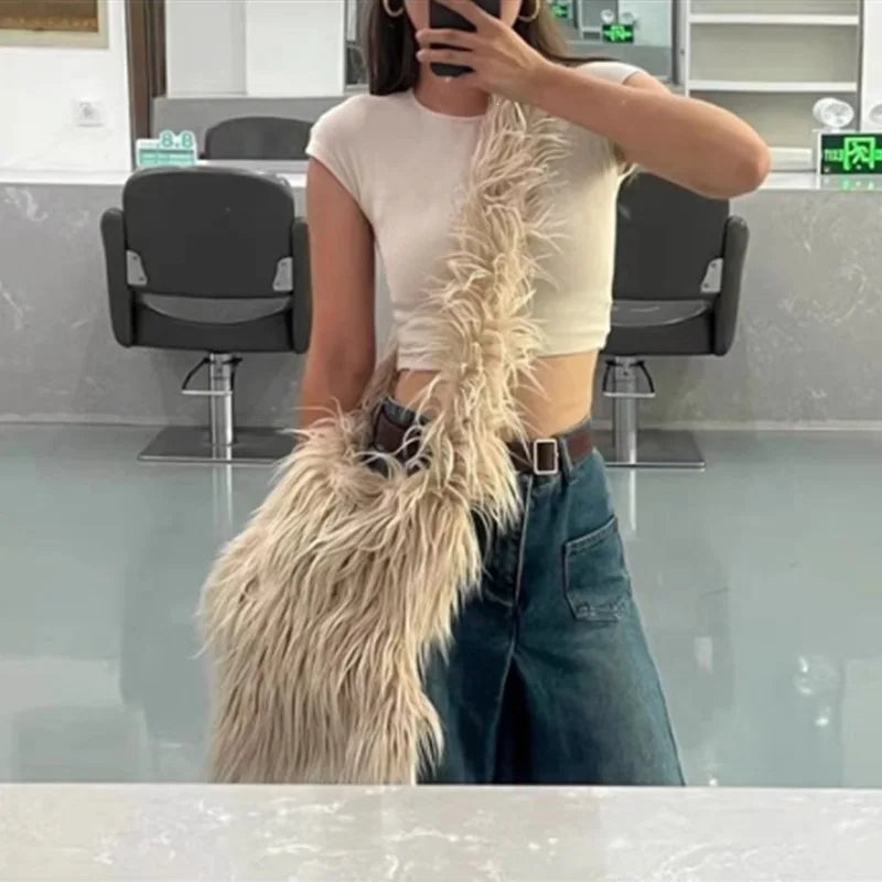 Fleur Cascade Fur Bag