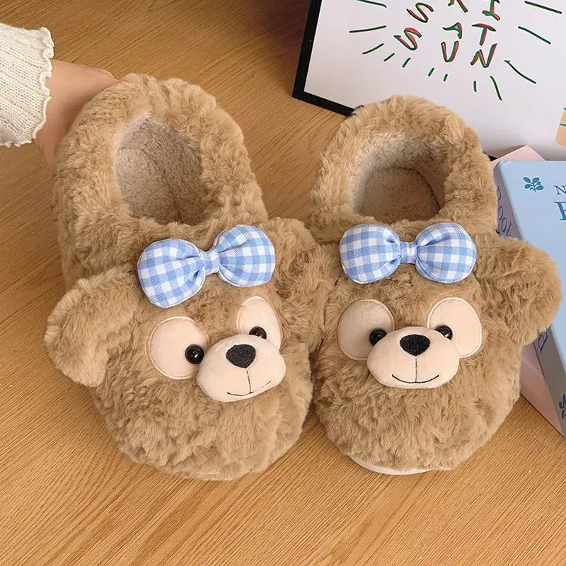 Bow Teddy Slippers