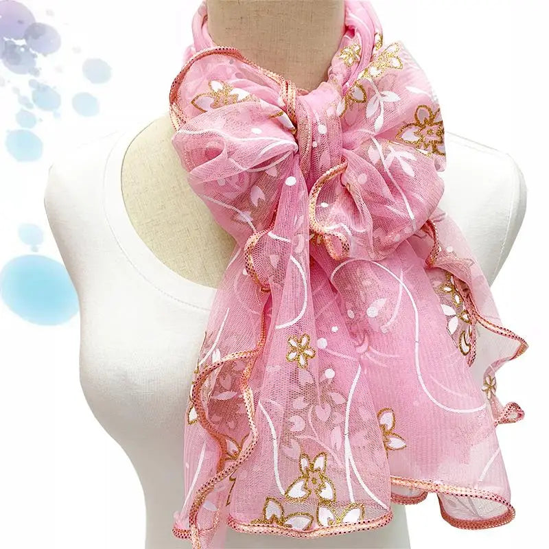 Aqua Lace Elegance Scarf