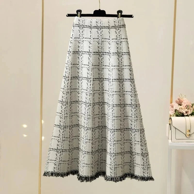 Celine Plaid Skirt