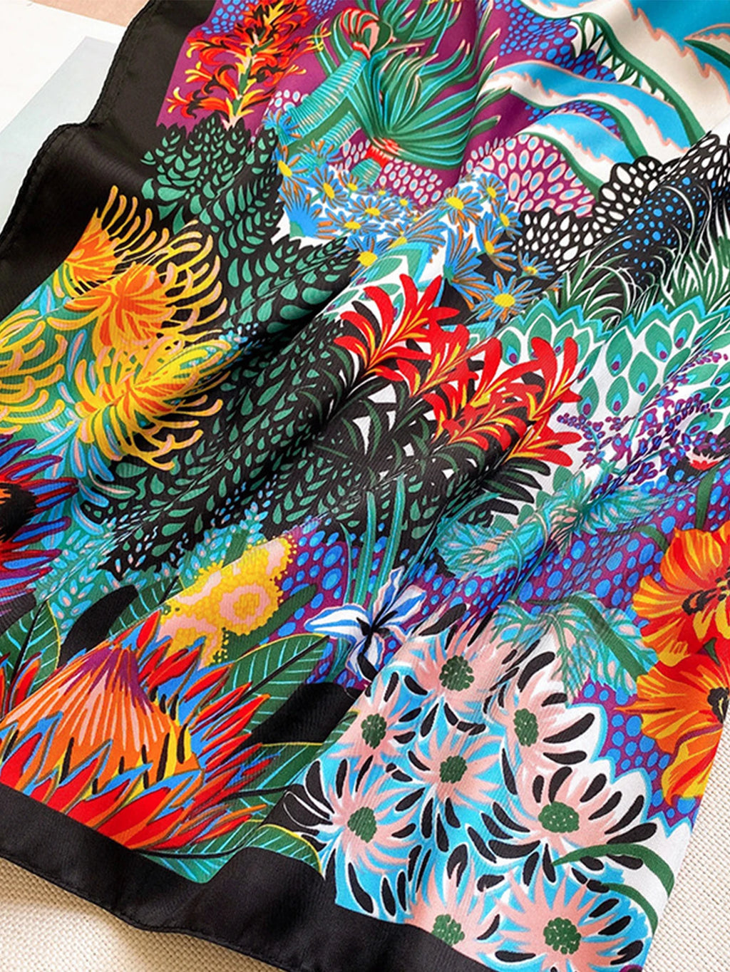 Riviera Floral Square Scarf