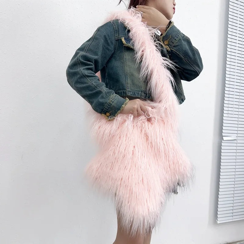 Fleur Cascade Fur Bag