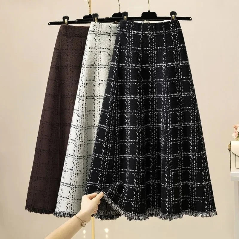 Celine Plaid Skirt
