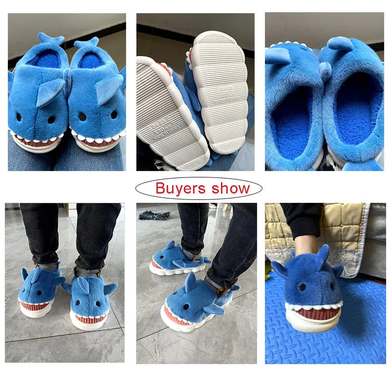 Mint Shark Slippers