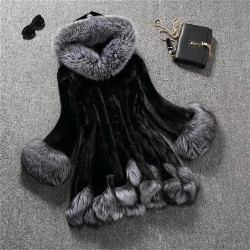 Noir Frost Fur Coat