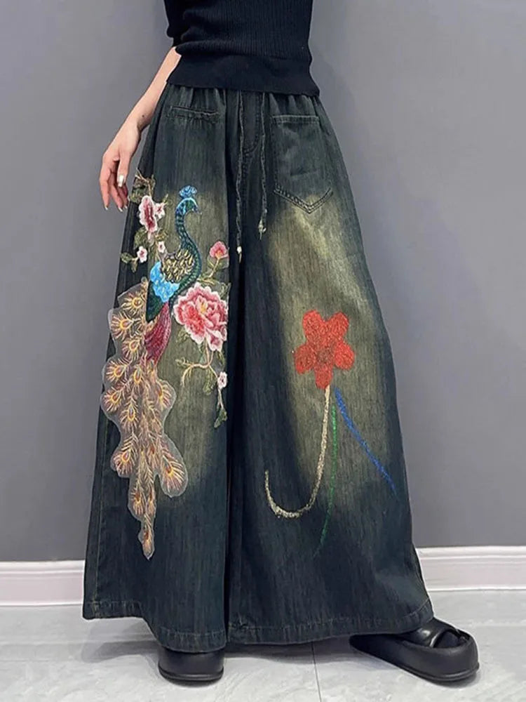 Fleur Denim Skirt