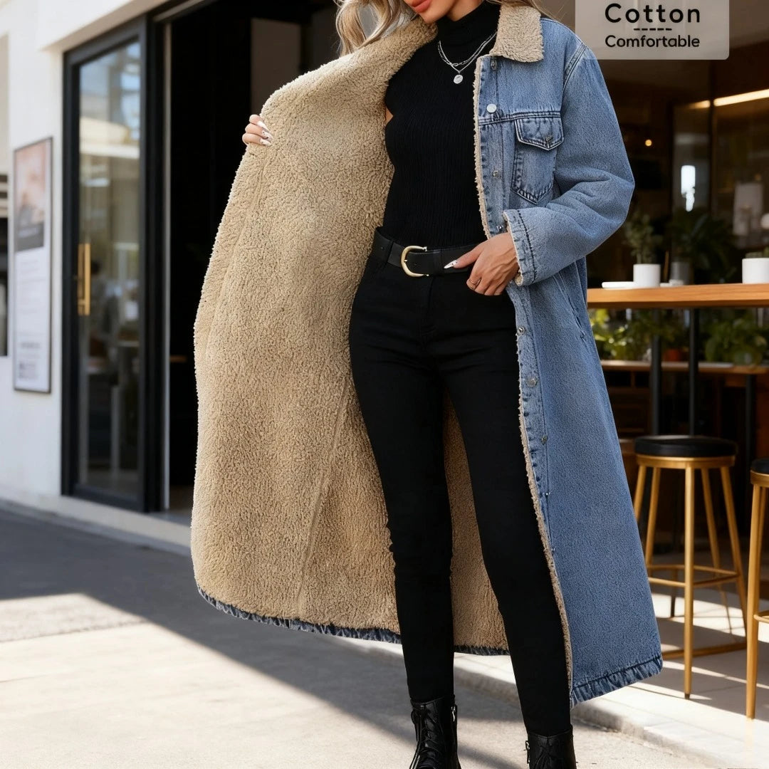 Denim Teddy Coat