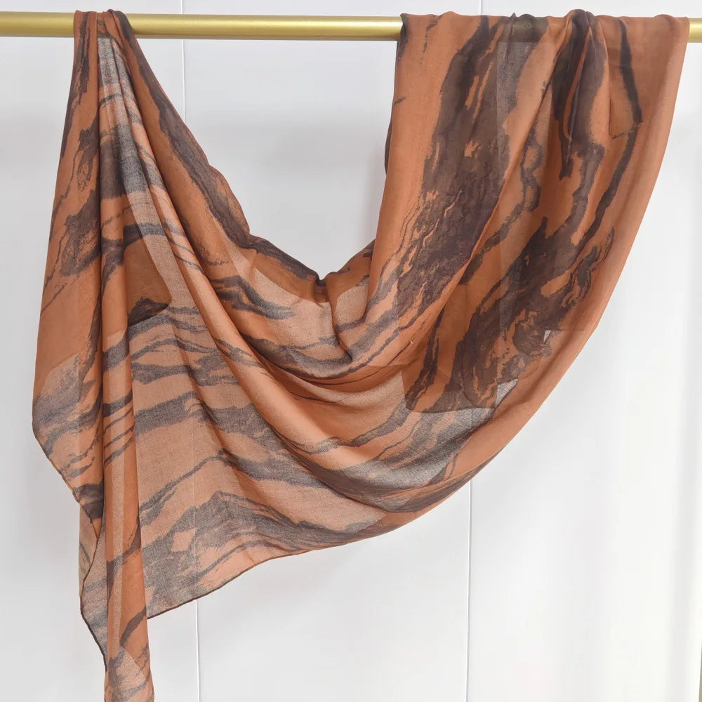 Crimson Petal Printed Scarf