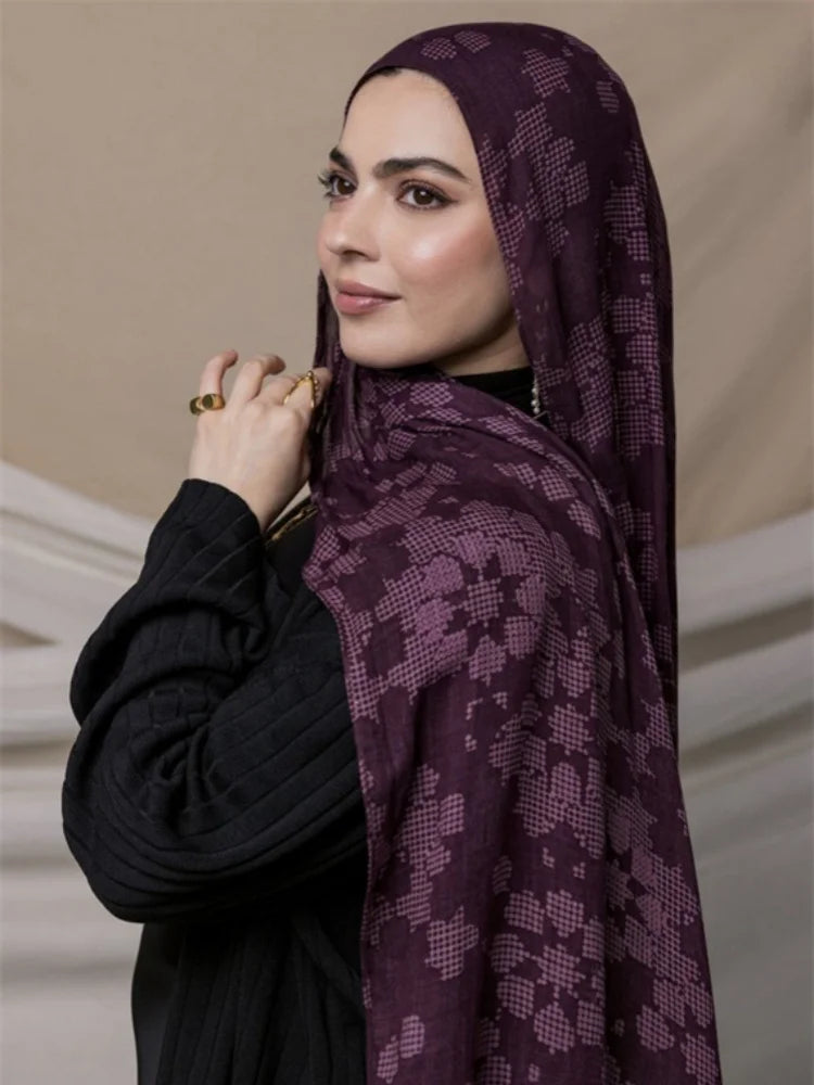 Midnight Orchid Lace Scarf