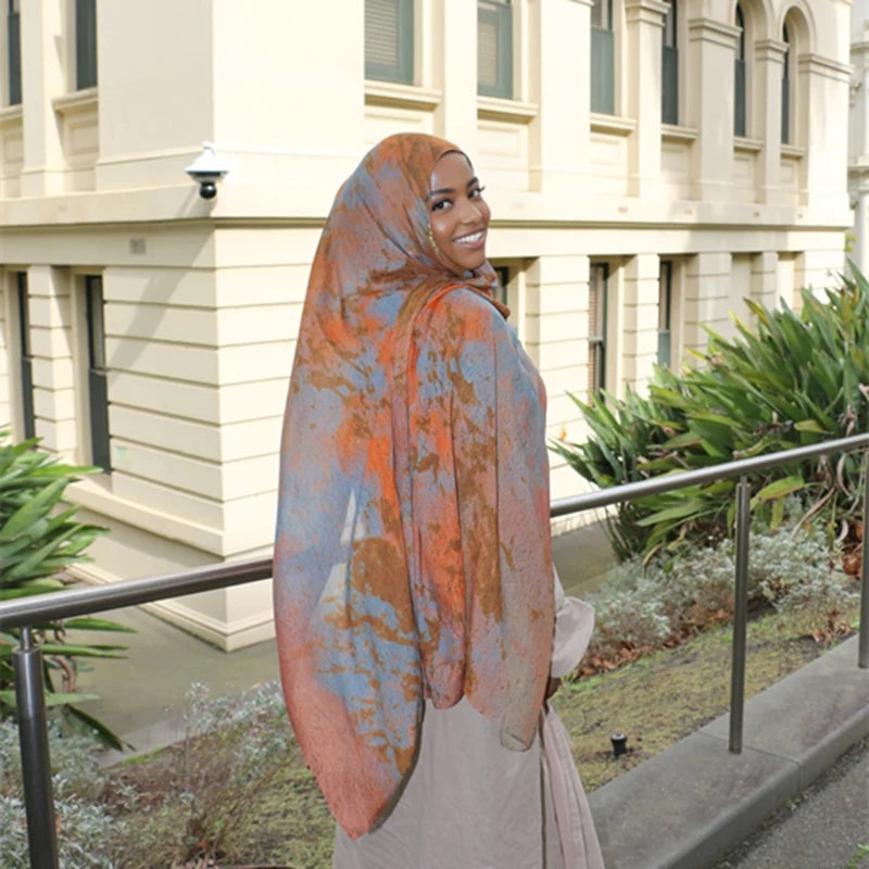 Midnight Orchid Lace Scarf