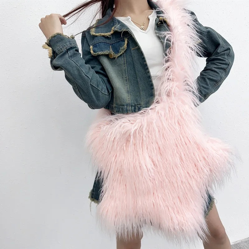 Fleur Cascade Fur Bag