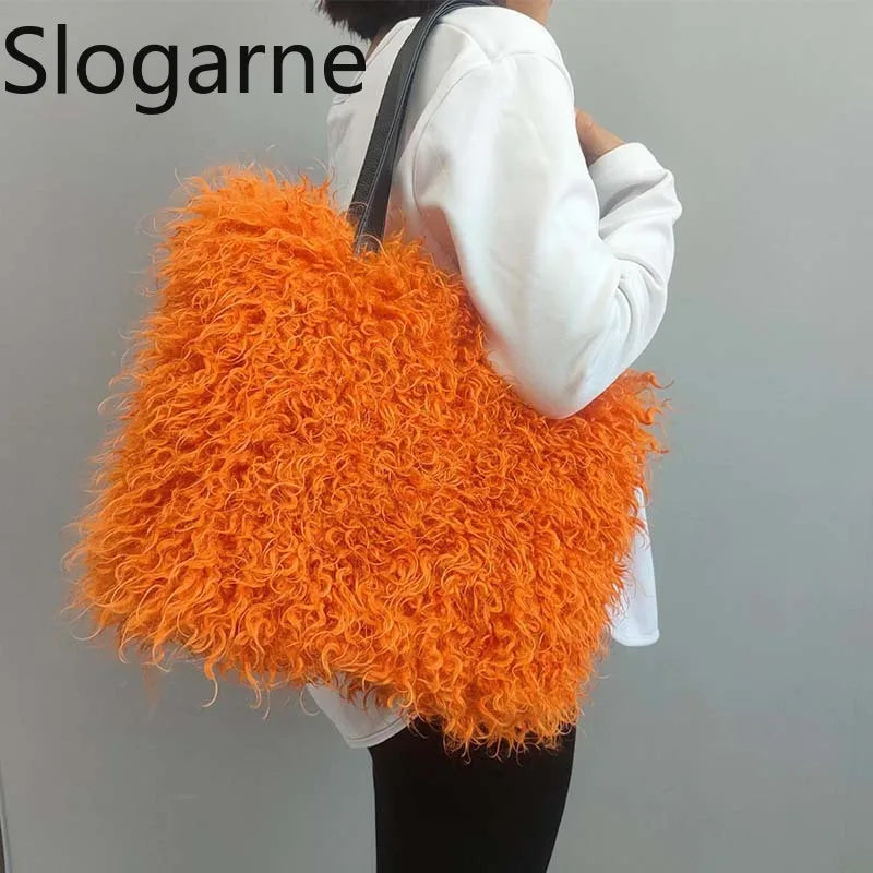 Tangerine Fluff Tote Bag