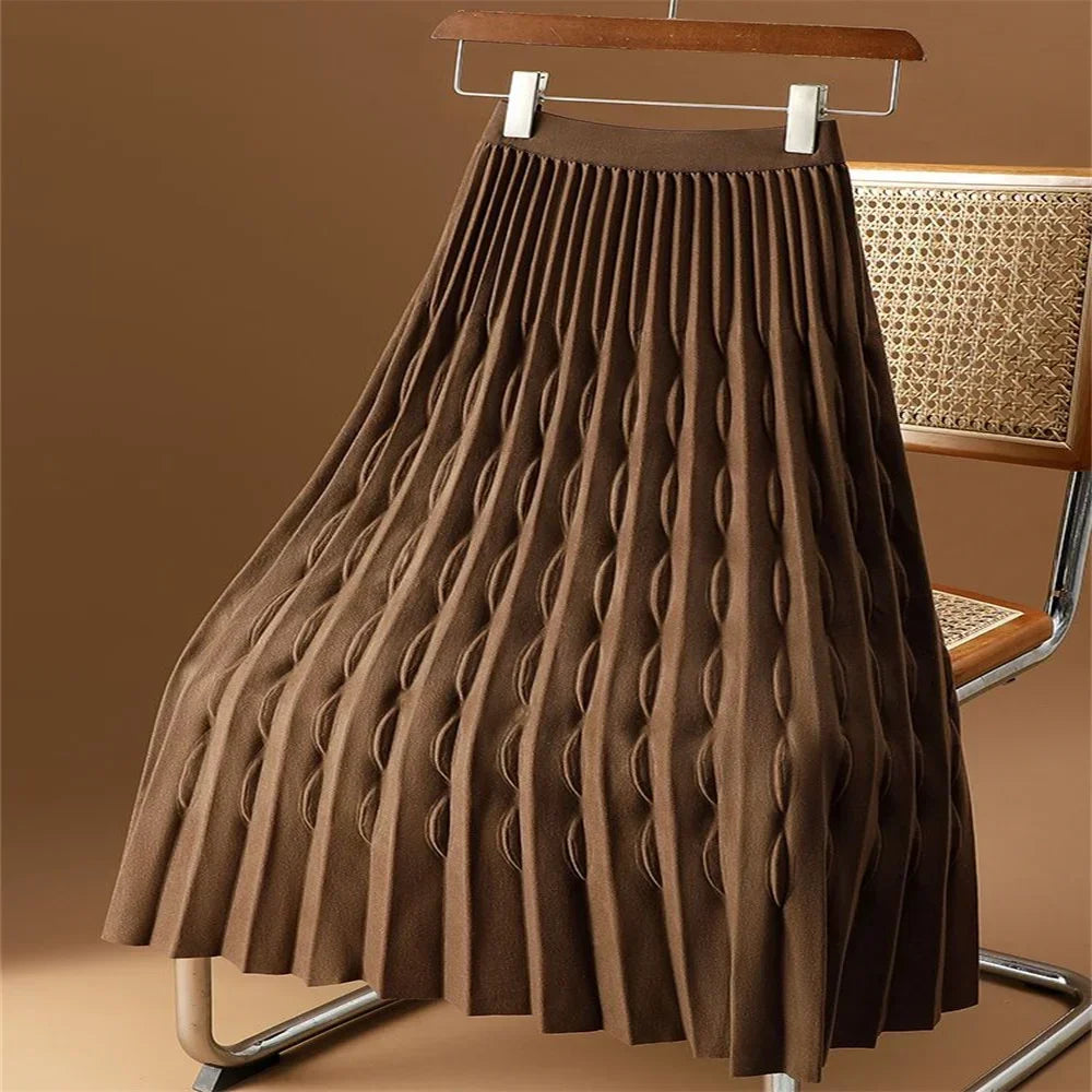 Ivory Pleated Skirt