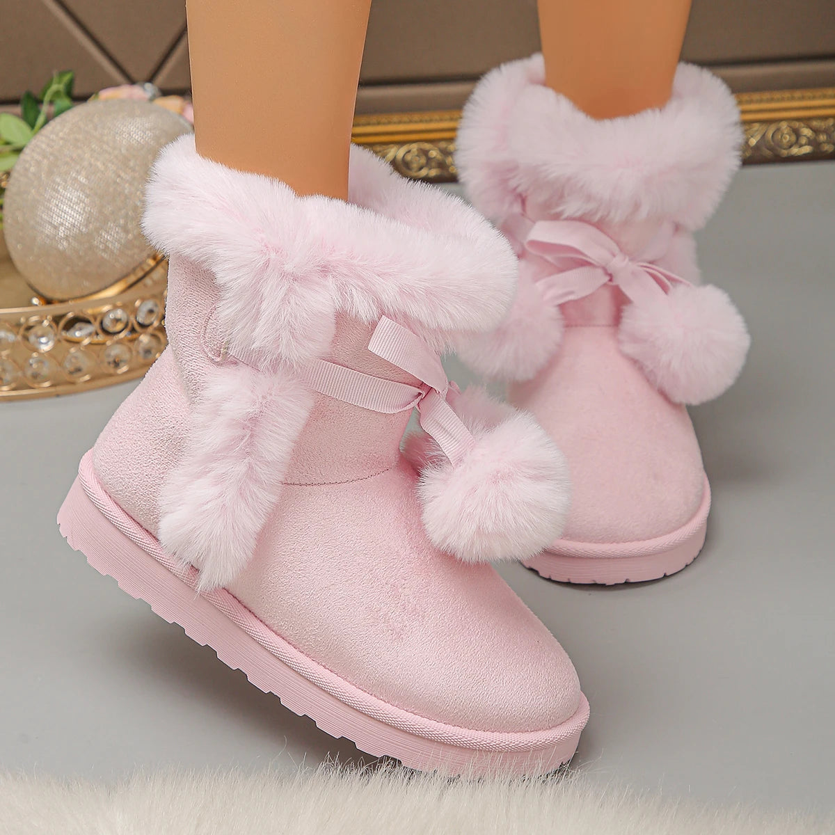 Blush Snowfall Boots
