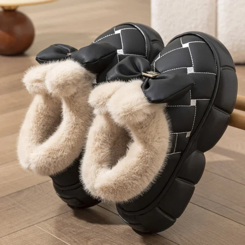 Ivory Bow Boots