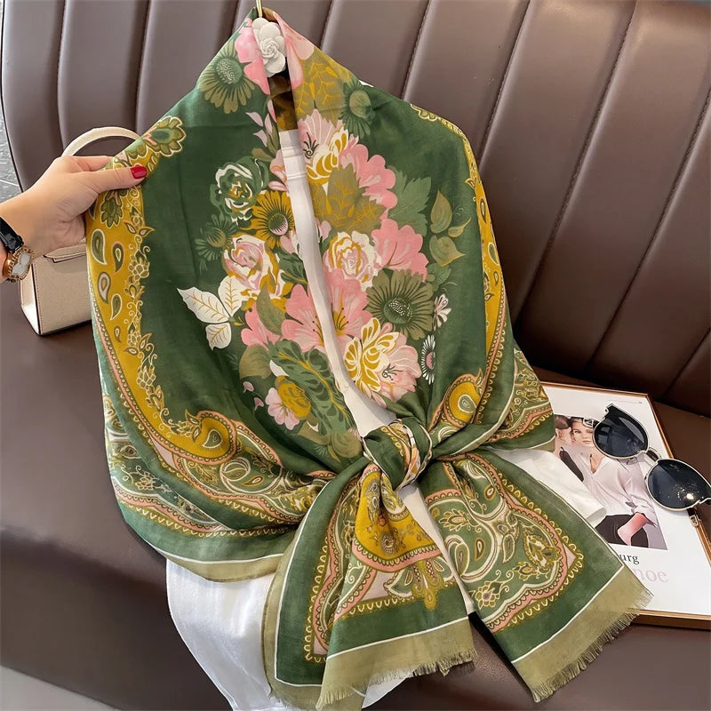 Olive Garden Satin Scarf