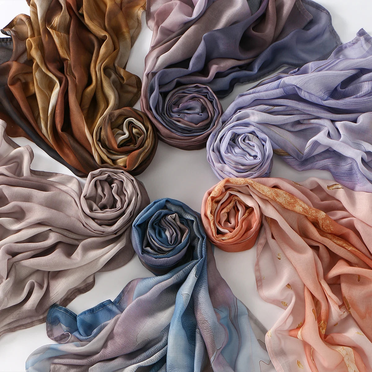 Terracotta Lines Printed Hijab
