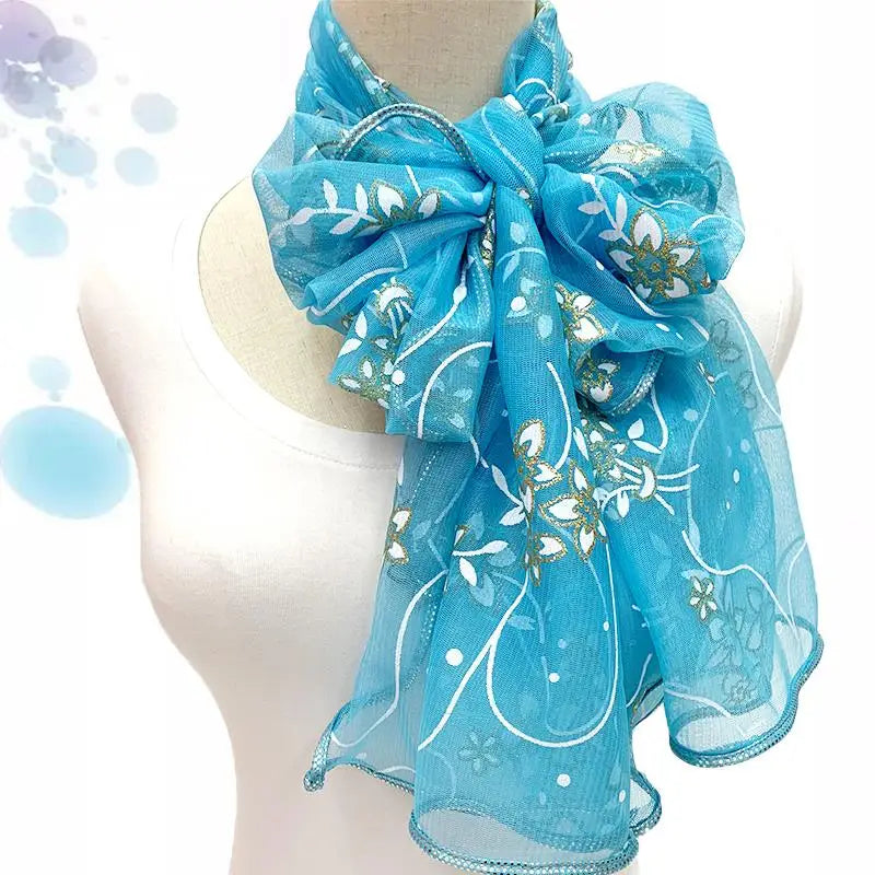 Aqua Lace Elegance Scarf