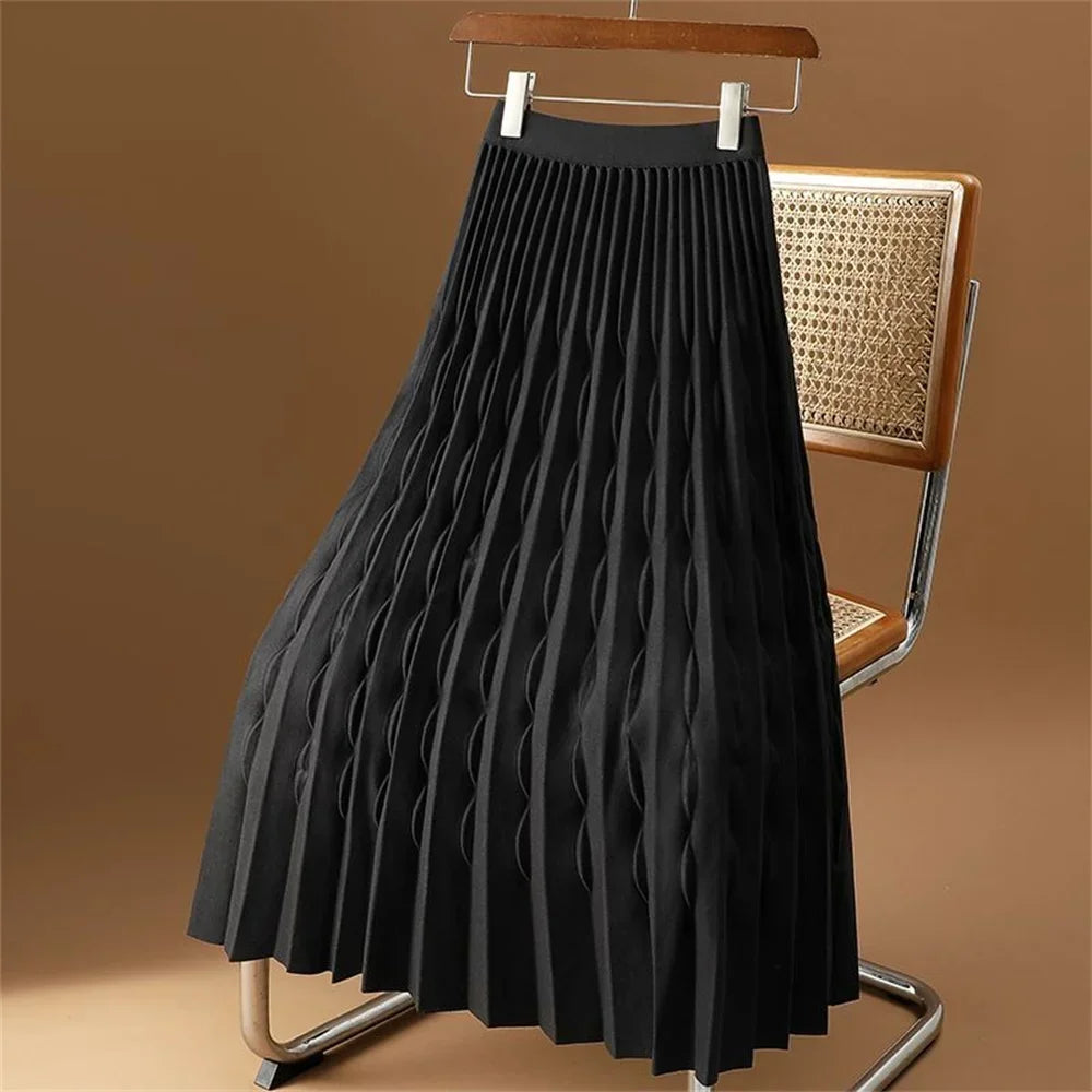 Ivory Pleated Skirt