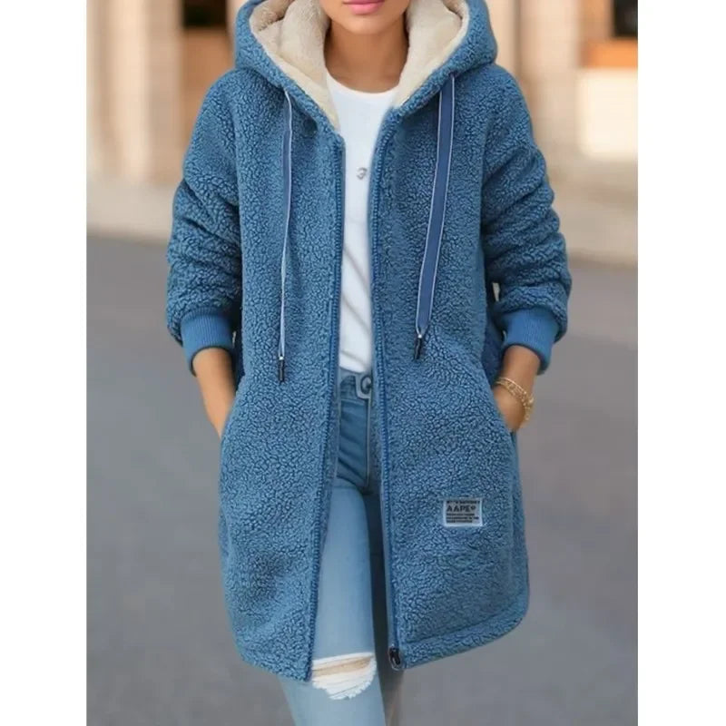 Sky Blue Teddy Coat