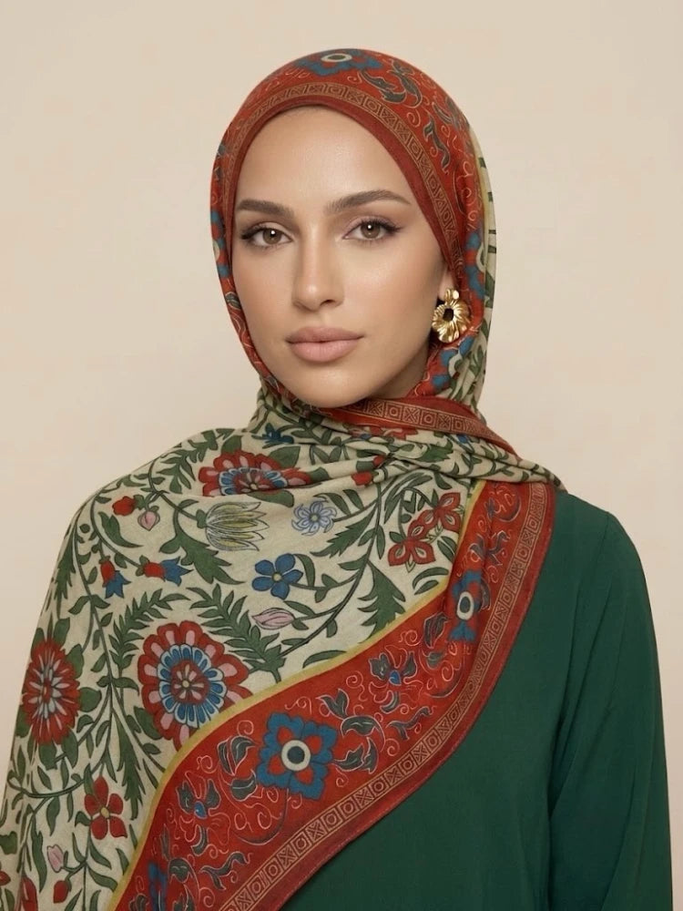 Vintage Garden Square Scarf