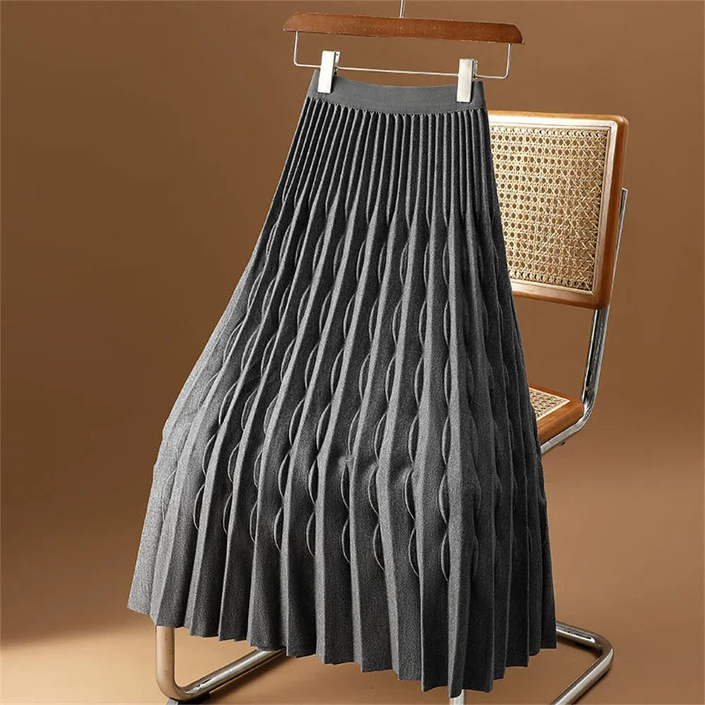 Ivory Pleated Skirt