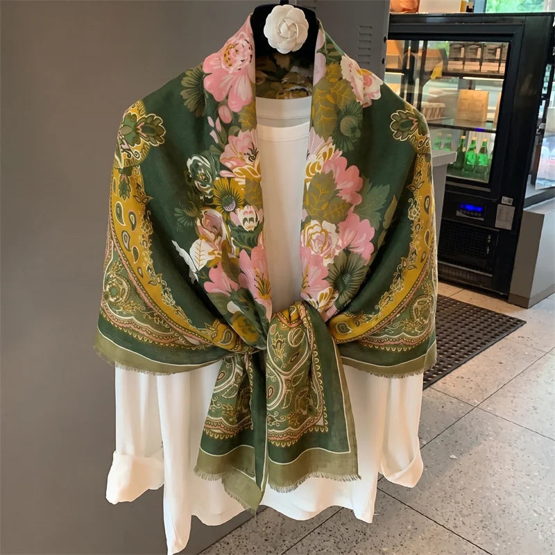 Olive Garden Satin Scarf