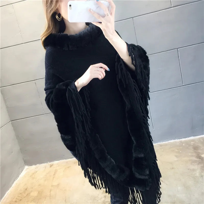 Luna Fringe Poncho