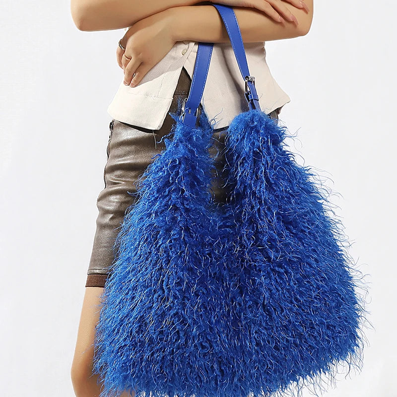 Blush Shaggy Tote Bag