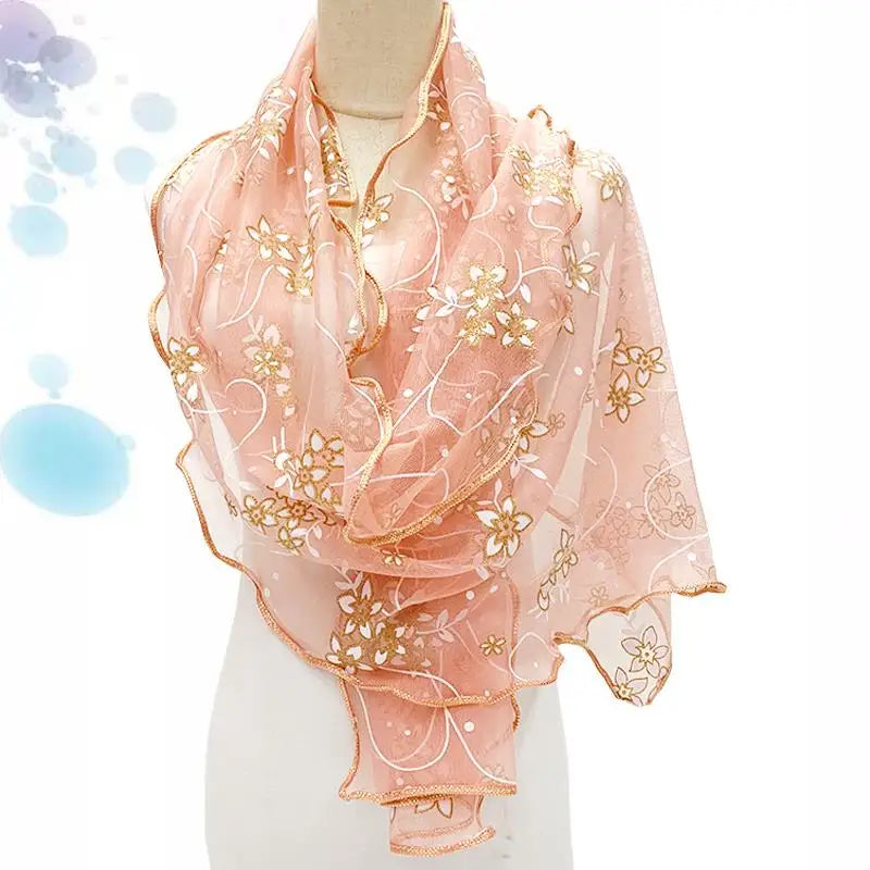 Aqua Lace Elegance Scarf