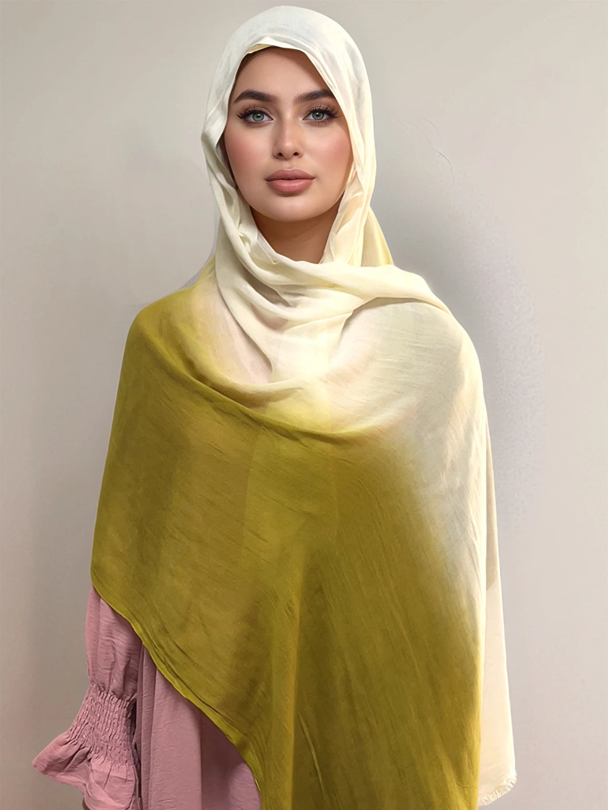 Honey Cream Two-Tone Hijab