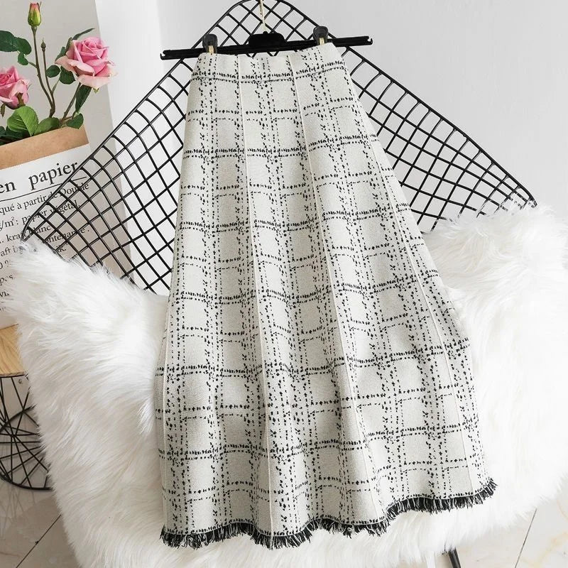 Celine Plaid Skirt