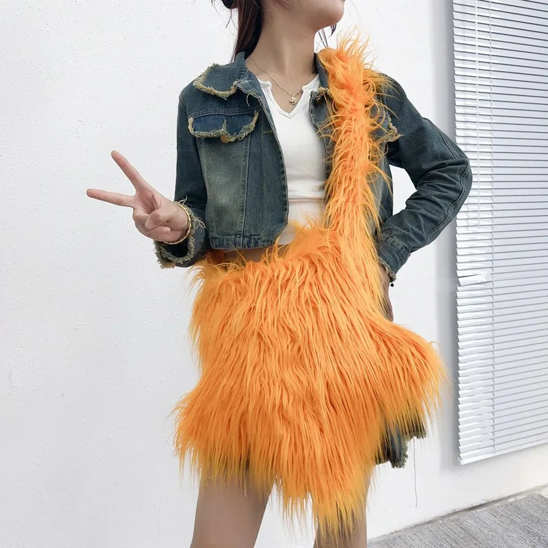 Fleur Cascade Fur Bag
