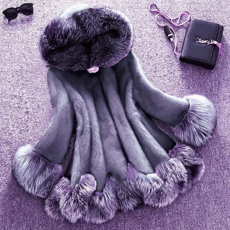 Noir Frost Fur Coat