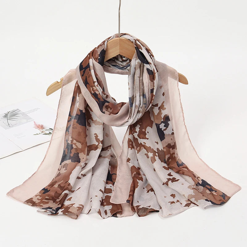 Wild Cocoa Leopard Scarf