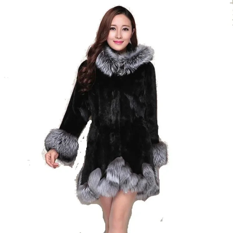 Noir Frost Fur Coat