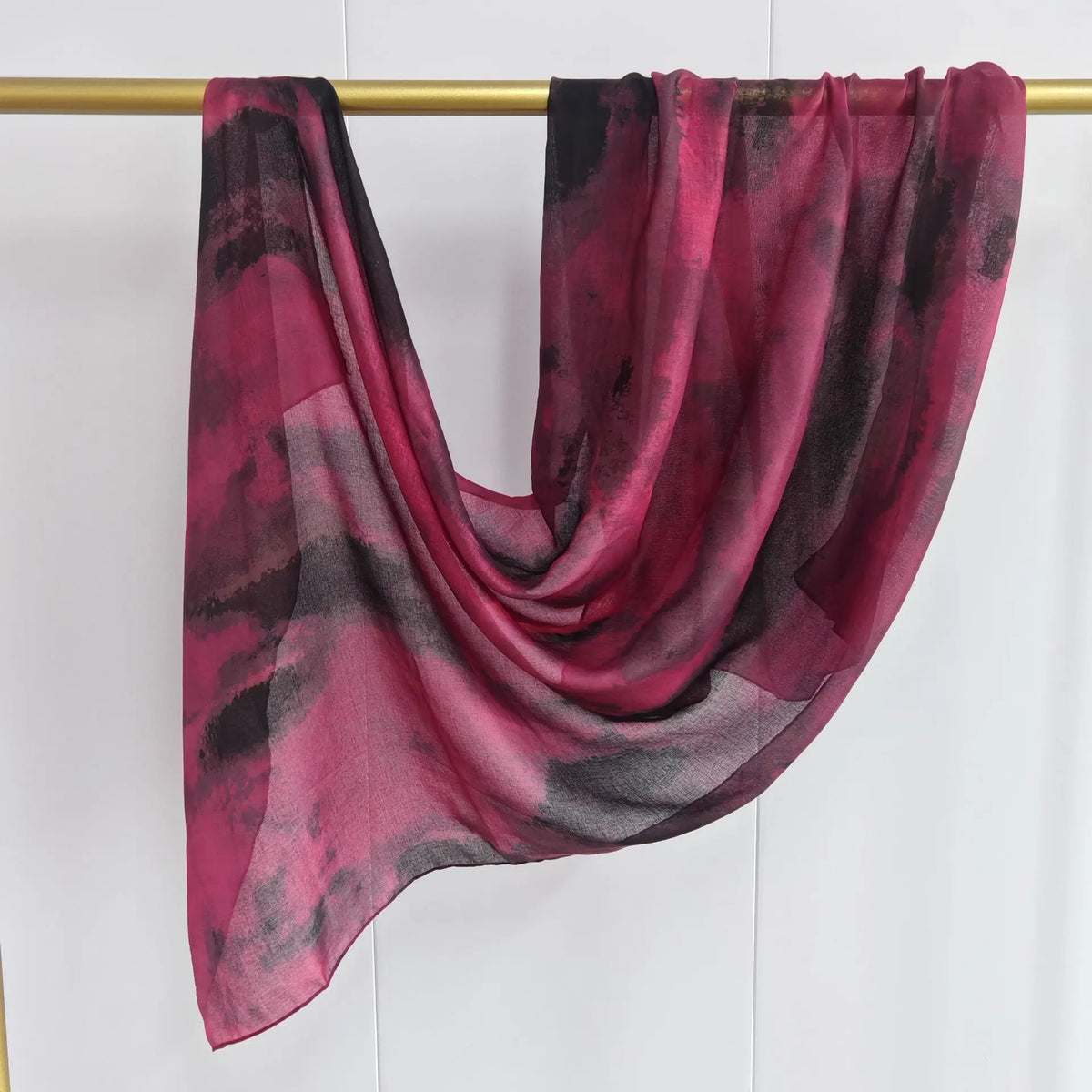 Crimson Petal Printed Scarf