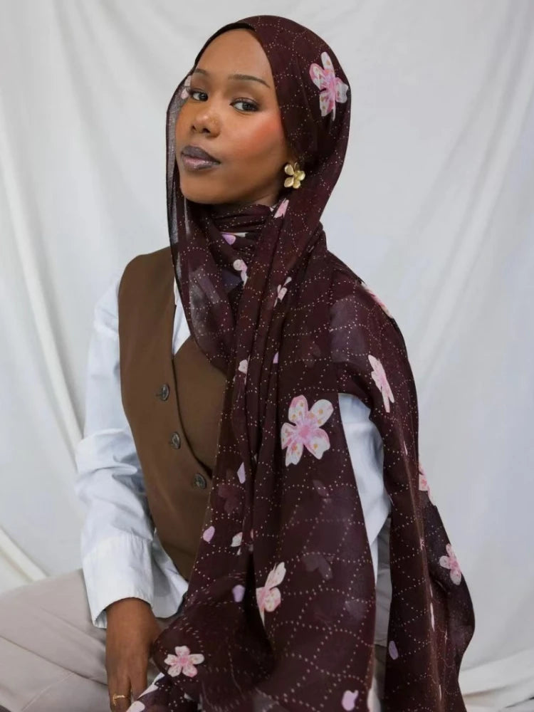 Velvet Fleur Printed Hijab
