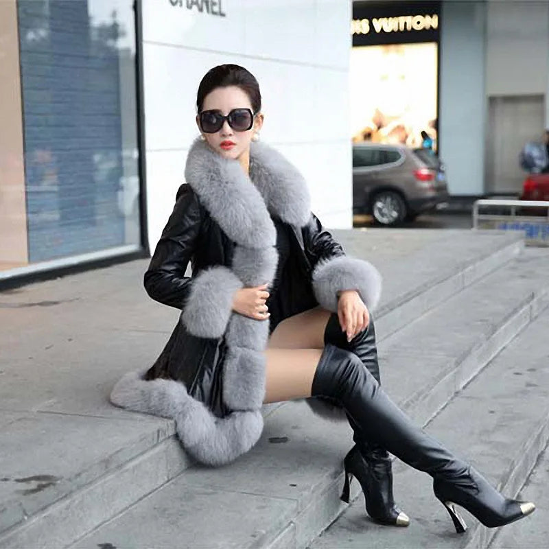 Silver Fox Fur Coat