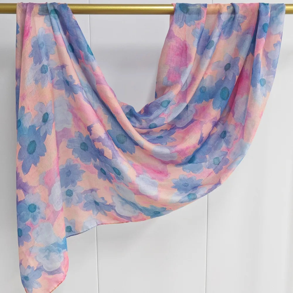 Crimson Petal Printed Scarf