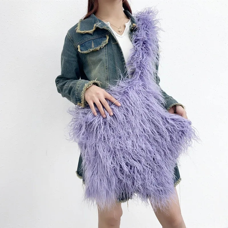 Fleur Cascade Fur Bag