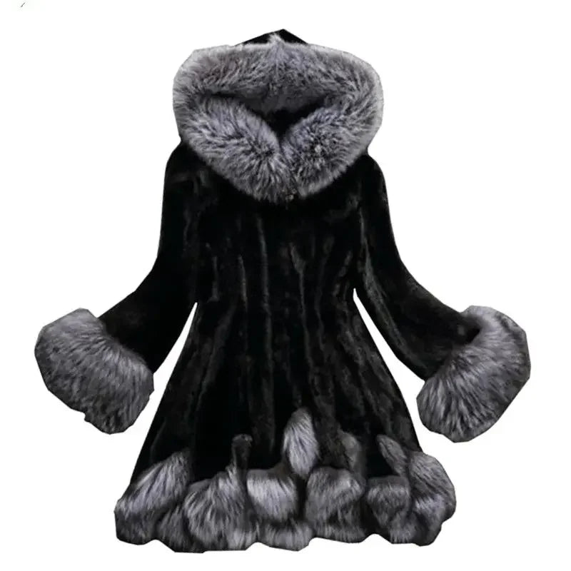 Noir Frost Fur Coat